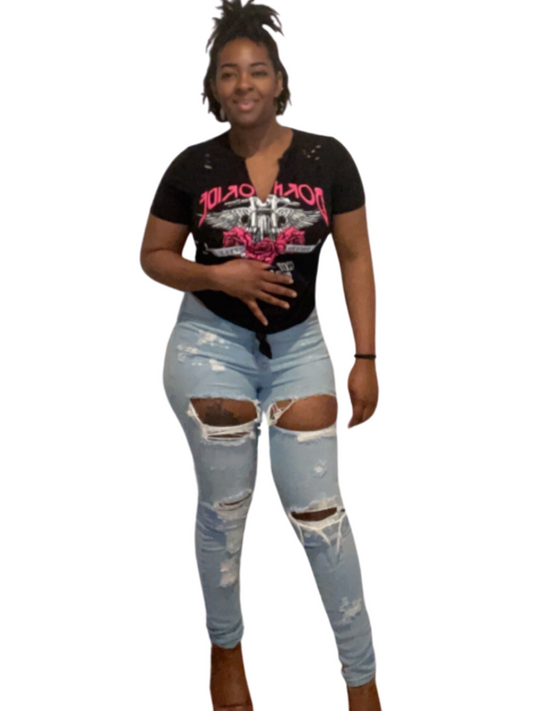 Born 2 Ride Short Sleeve Shirt Nevaeh’s Closet LLC