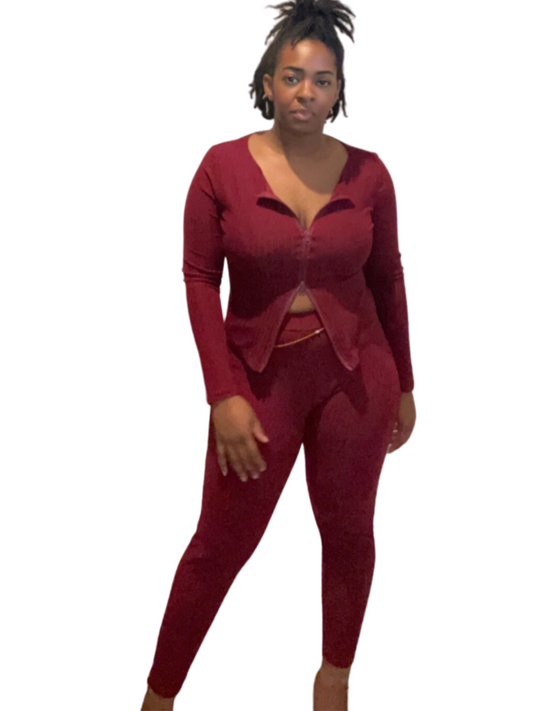 Zip It Up Top & Leggings Set Nevaeh’s Closet LLC